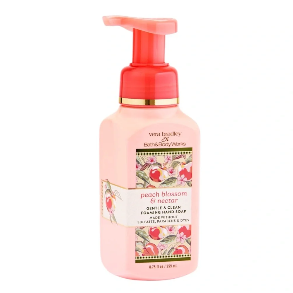 BBW X Vera Bradley PEACH BLOSSOM & NECTAR Foaming Hand Soap Set